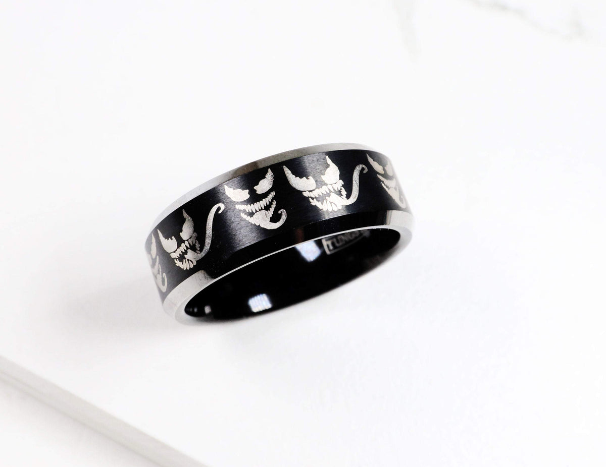 Venom Ring, Villain Ring, Super hero Ring, Spiderman Superhero Symbol