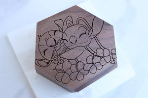 Open image in slideshow, Lilo and Stitch Wedding Ring Box, Disney Engagement Box, Disney Lilo and Angel Ring Bearer
