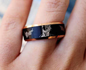 everaftercreative Ring Batman and Joker Wedding Band, Batman Engagement Ring, Superhero Wedding Ring
