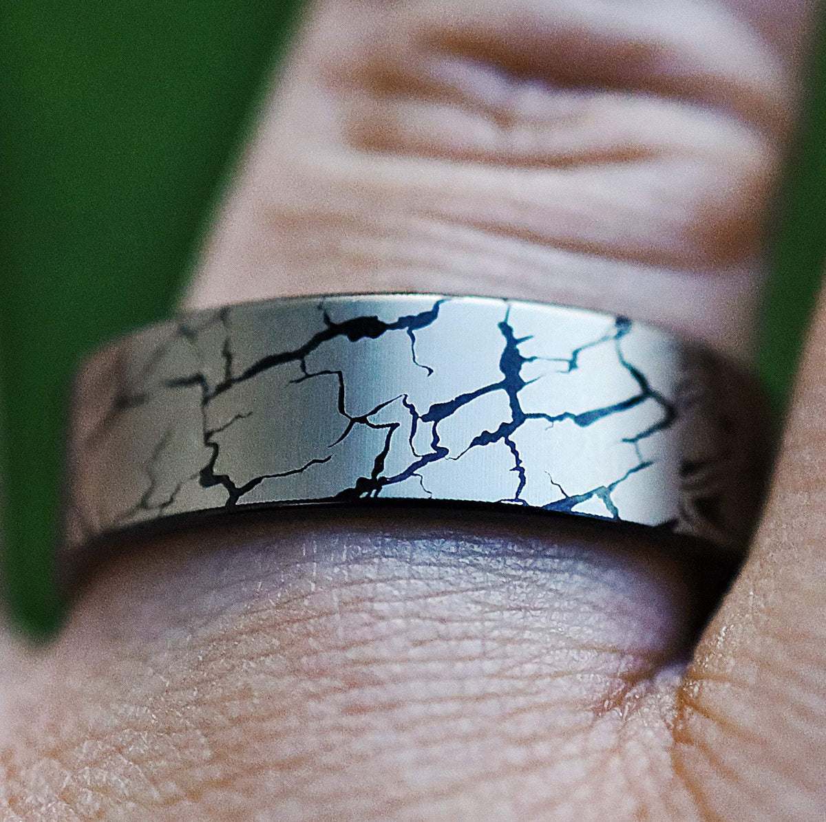Engagement Rings Inverted Black Inverted Shattered Black Mosaic Wedding Band, Engagement Ring, P