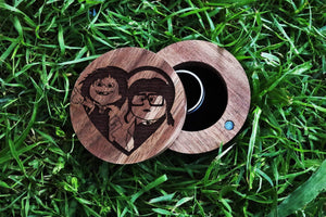Open image in slideshow, everaftercreative Ring Box Carl and Ellie Wooden Ring Box, Carl Wedding Ring Box, Carl and Ellie Ring Box, Carl Ellie Ring Box.
