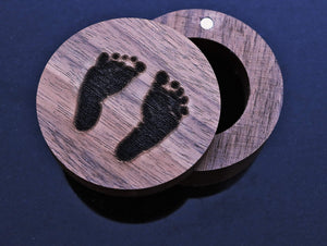 Open image in slideshow, everaftercreative Ring Box Footprint Ring Box, Foot Print Jewelry Box, Foot Print Memorial Box, Baby Foot Print Box.
