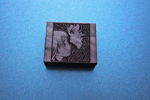 Open image in slideshow, everaftercreative Ring Box Howl&#39;s Moving Castle Wood Wedding Ring Box, Studio Ghibli Wedding Band, Spirited Away, Calcifer Box.
