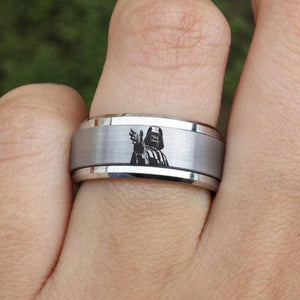 Open image in slideshow, everaftercreative Ring Darth Vader Ring, Darth Vader Jewelry, Darth Vader Spinner Ring, Darth Vader Engagement Ring
