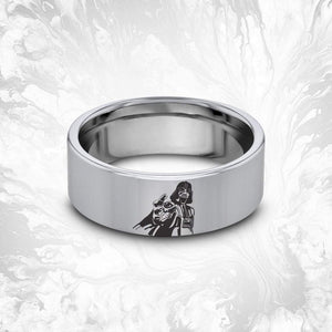 Open image in slideshow, everaftercreative Ring Darth Vader Ring, Darth Vader Jewelry, Darth Vader Wedding Ring for Men, Darth Vader Engagement.
