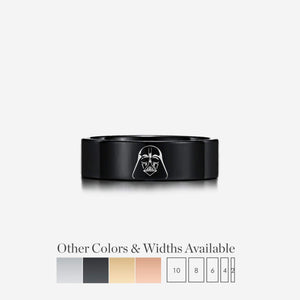 everaftercreative Ring Darth Vader Wedding Band, Darth Vader Symbol Wedding Ring, Star Wars Engagement Ring, Empire Sith Symbol Ring, Star Was Jewelry
