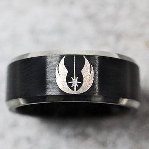 everaftercreative Ring Jedi Order Wedding Band, Star Wars Engagement Ring, Star Wars Rebel Alliance Wedding Ring