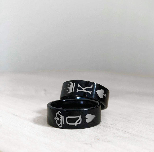 King and queen deals rings black