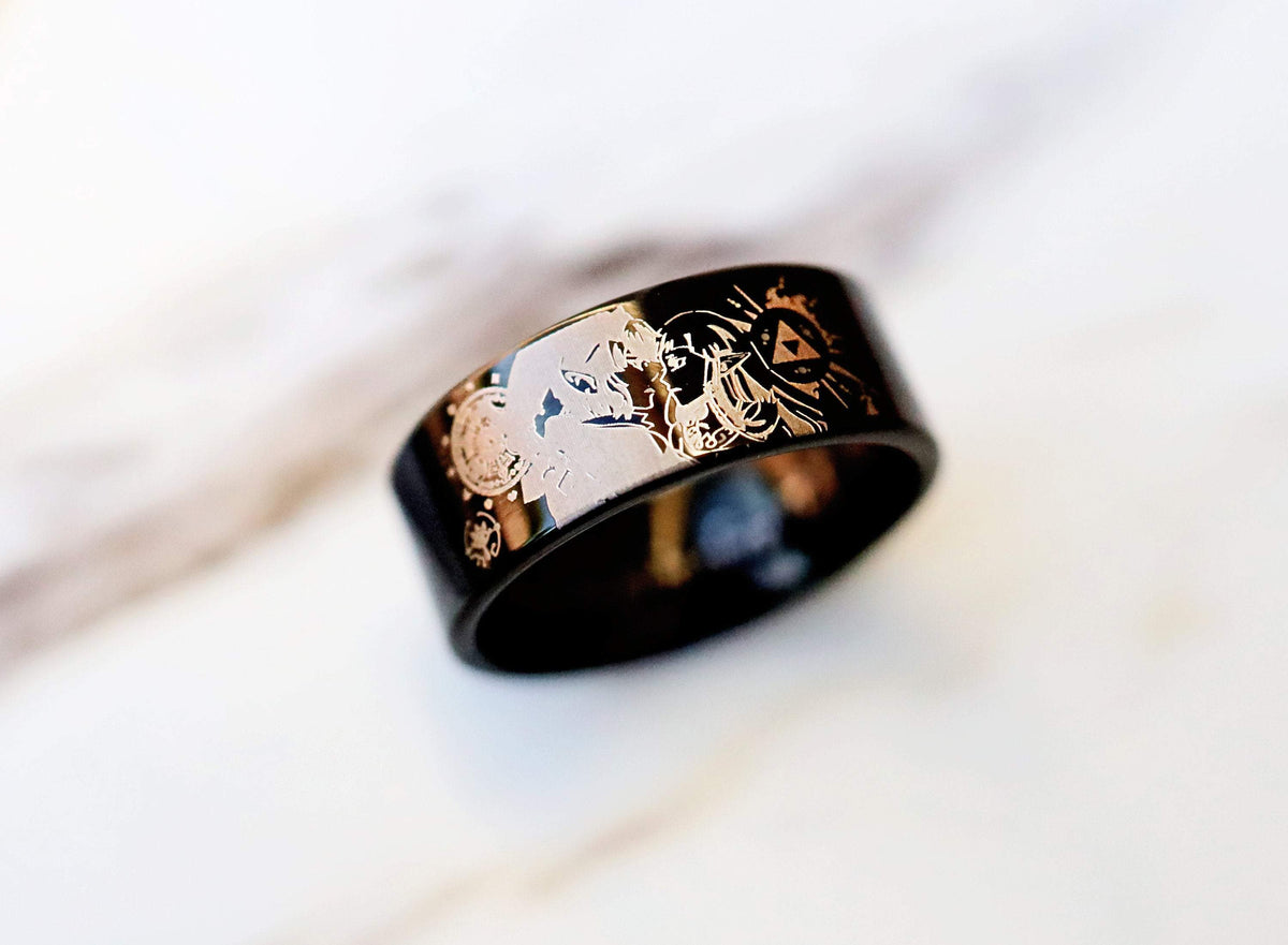 Legend of Zelda Engagement Ring, Link Zelda Triforce Ring, Zelda Jewel