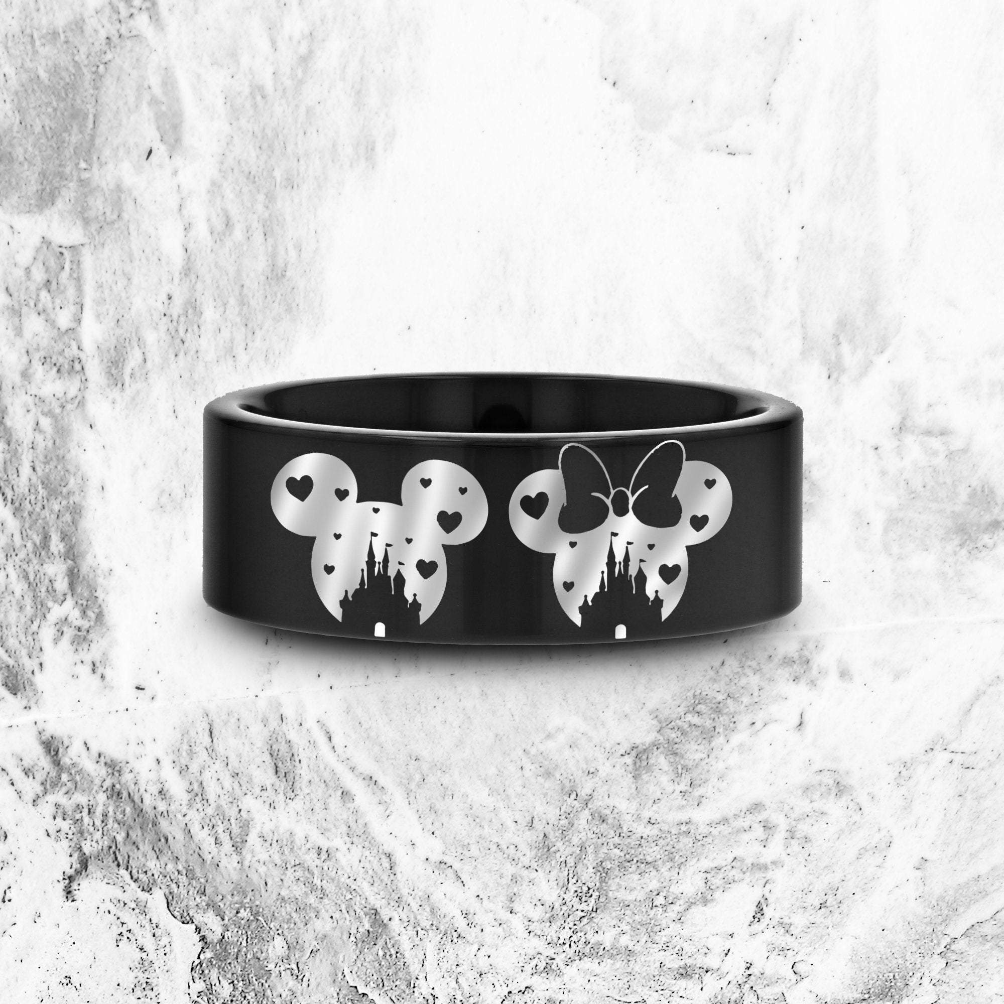 Matching Disney Ring, Disney Castle, Mickey Minnie Ring, Mickey Mouse