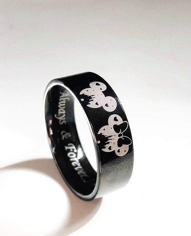Matching Disney Ring, Disney Castle, Mickey Minnie Ring, Mickey Mouse