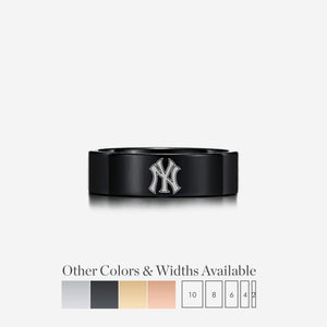 Open image in slideshow, everaftercreative Ring New York Yankees Wedding Band, Baseball Wedding Ring, NY Yankees Gift
