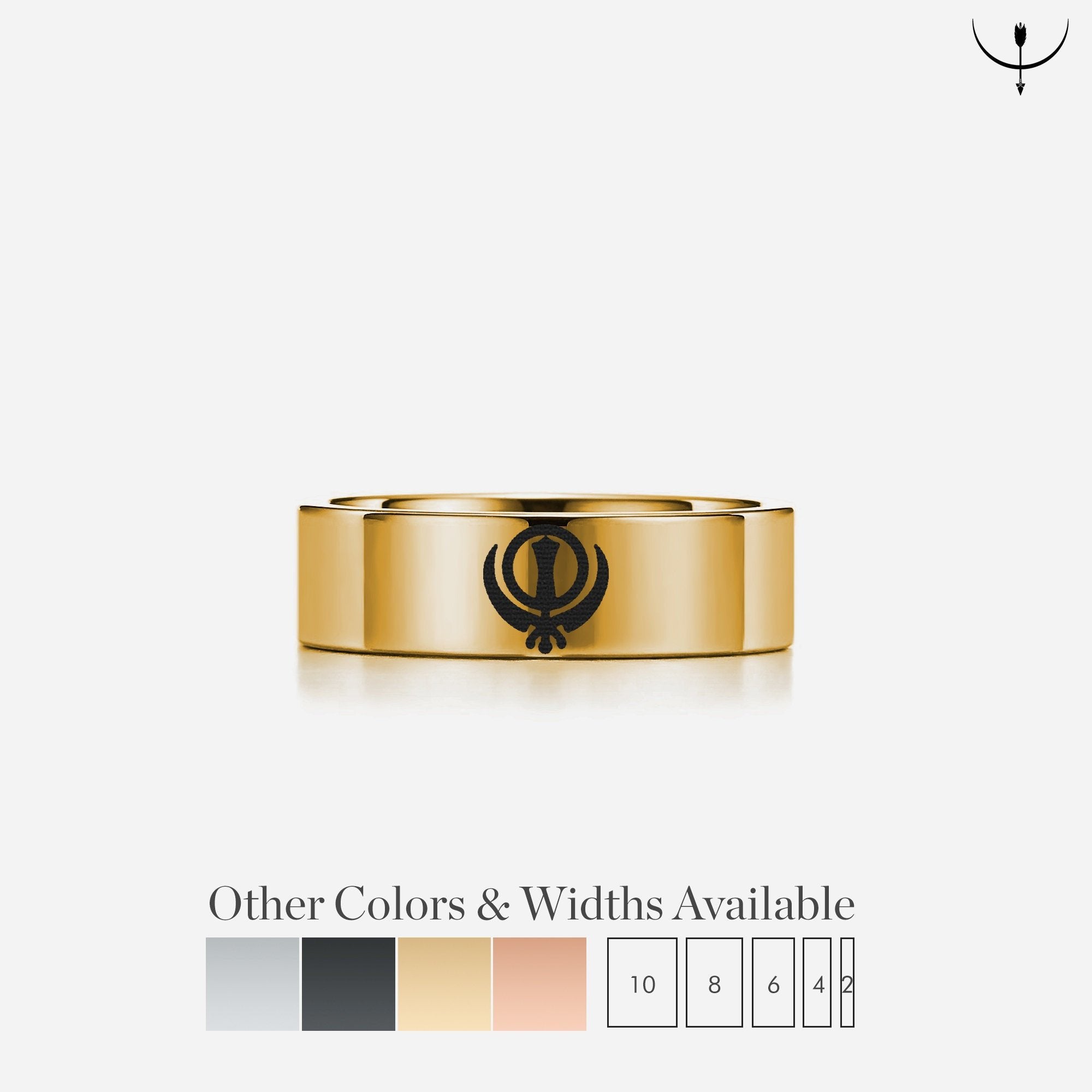 Sikh Rings Stone Punjabi Sikh Sikhism Symbol Wedding Band, Sikh Khanda Engagement Ring,