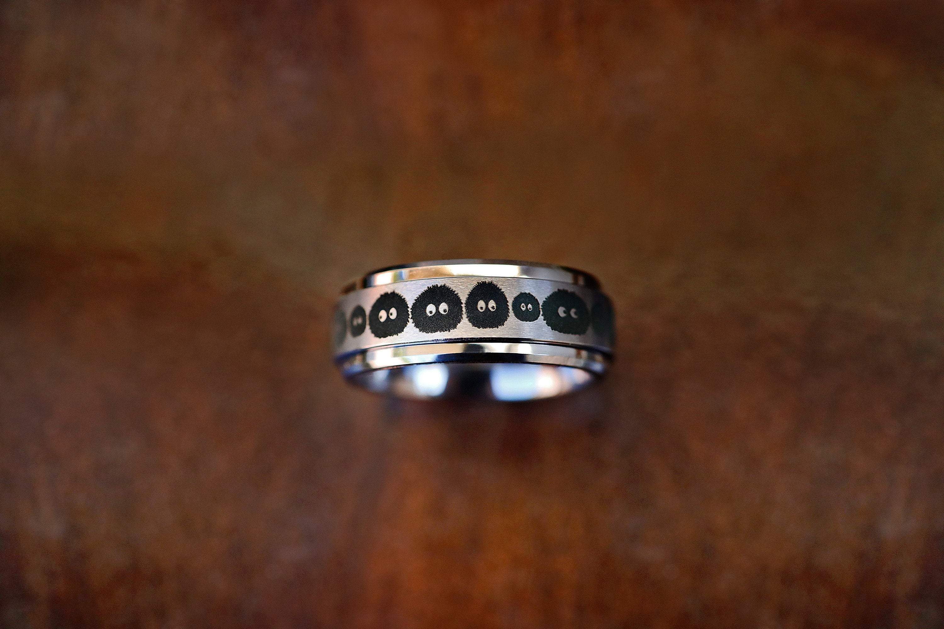 Sootball Anime Ring, Chihiro and Haku Ring, Studio Ghibli Dragon Ring,