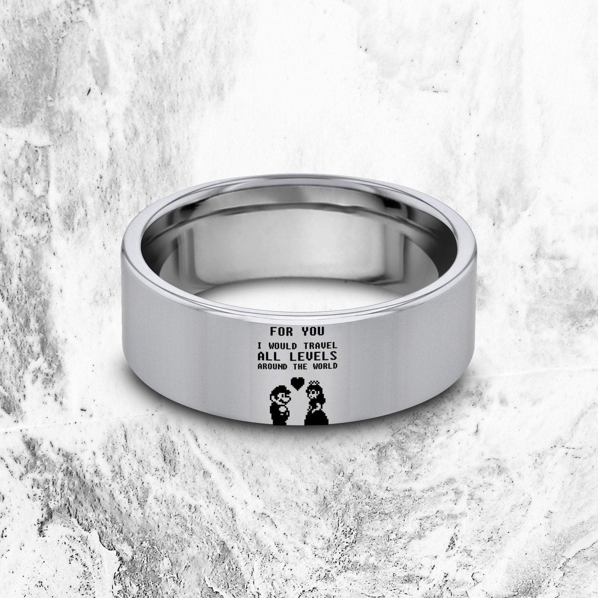 Super Mario Wedding Ring, Super Mario Wedding Band, Super Smash Bros R