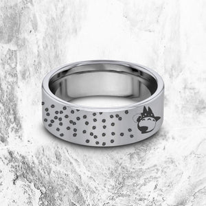 everaftercreative Ring Totoro Wedding Ring, Studio Ghibli Wedding Band, Spirited Away Ring, Sootball Sootsprite Ring