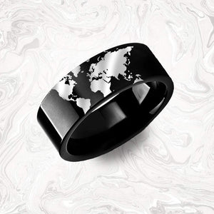 Open image in slideshow, everaftercreative Ring World Wedding Ring, Adventure Wedding Ring, Travel Ring, Map Ring, Traveling Ring.
