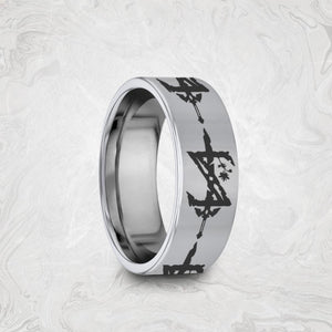 Open image in slideshow, everaftercreative Ring Zelda Wedding Ring, Zelda Link Engagement Ring, Legend of Zelda Wedding Band, Ocarina of Time Ring
